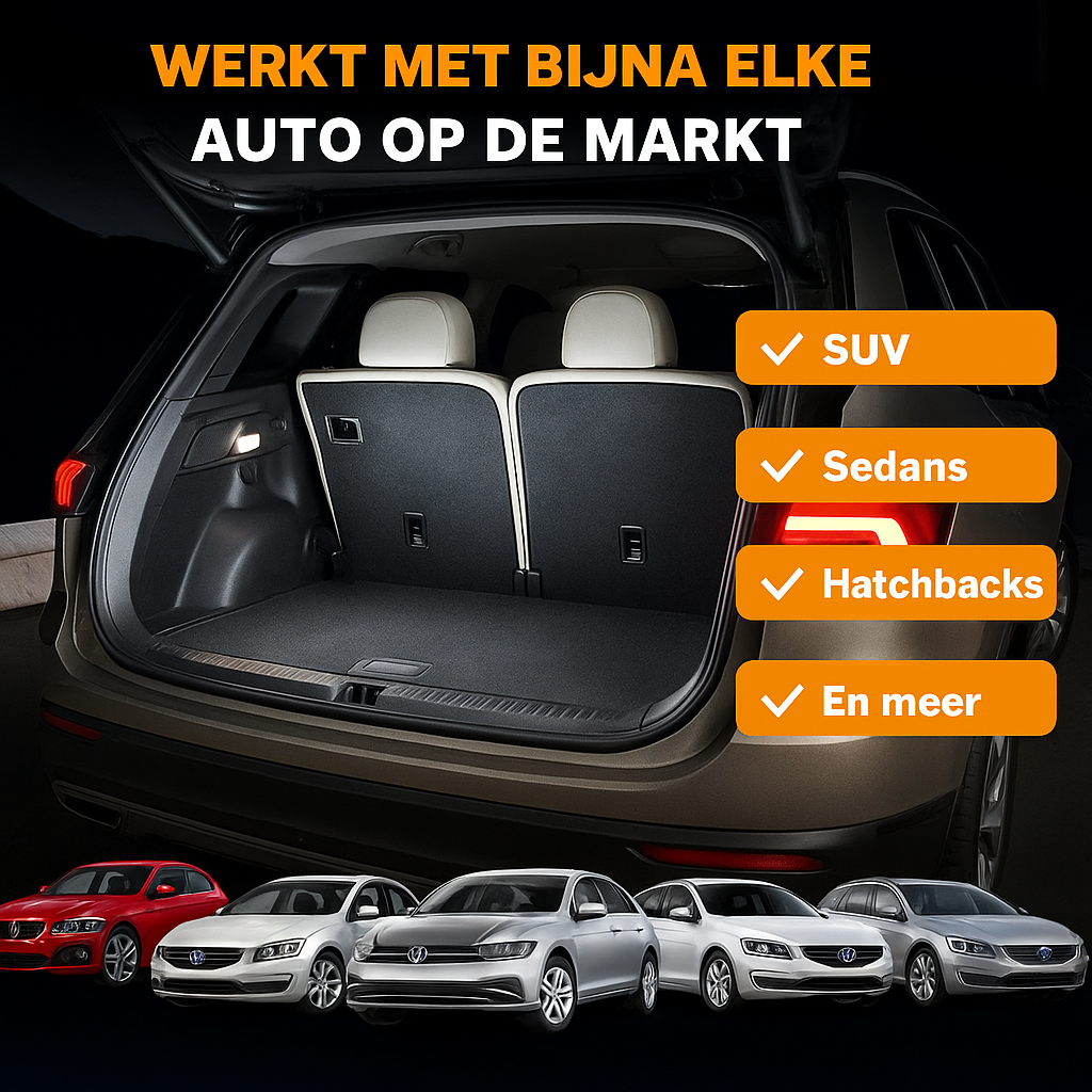 GlowTrunk⢠ā Slimme Sensor Lichtstrip voor je Kofferbak